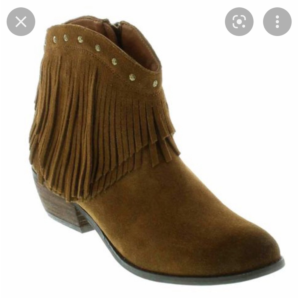 Minnetonka Bandera Double Fringe Bootie - Dusty Brown